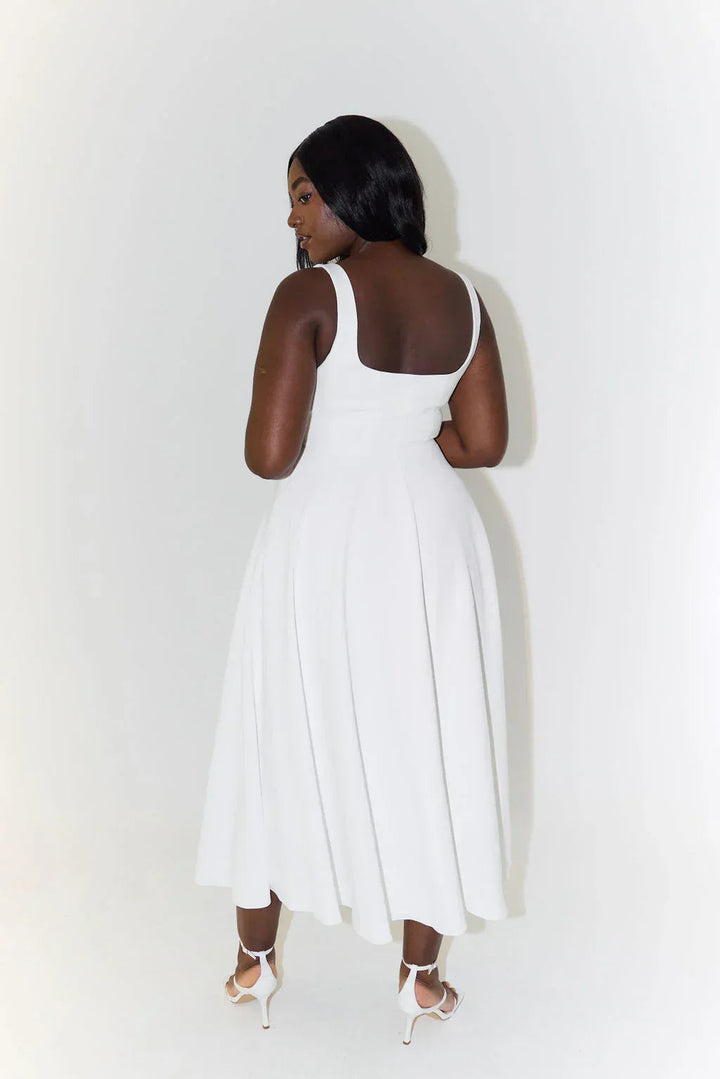 LS | Women Square Neck Maxi Dress Lion Style
