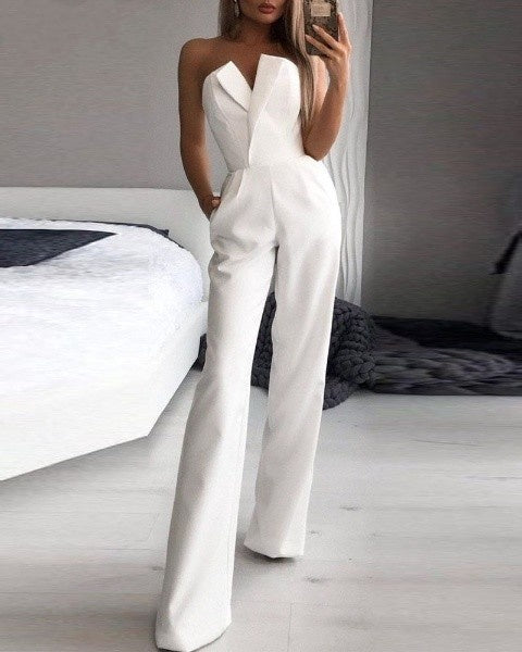 LS | Women Strapless Jumpsuit Lion Style