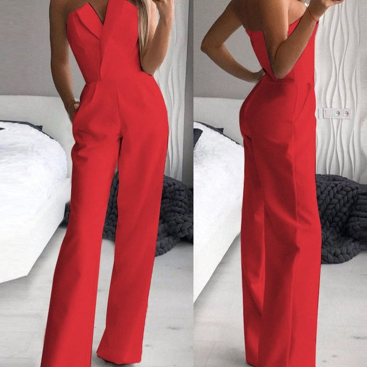LS | Women Strapless Jumpsuit Lion Style