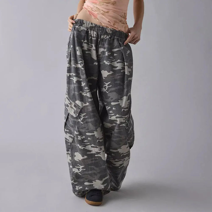 LS | Women Street Camouflage Cargo Pants Lion Style