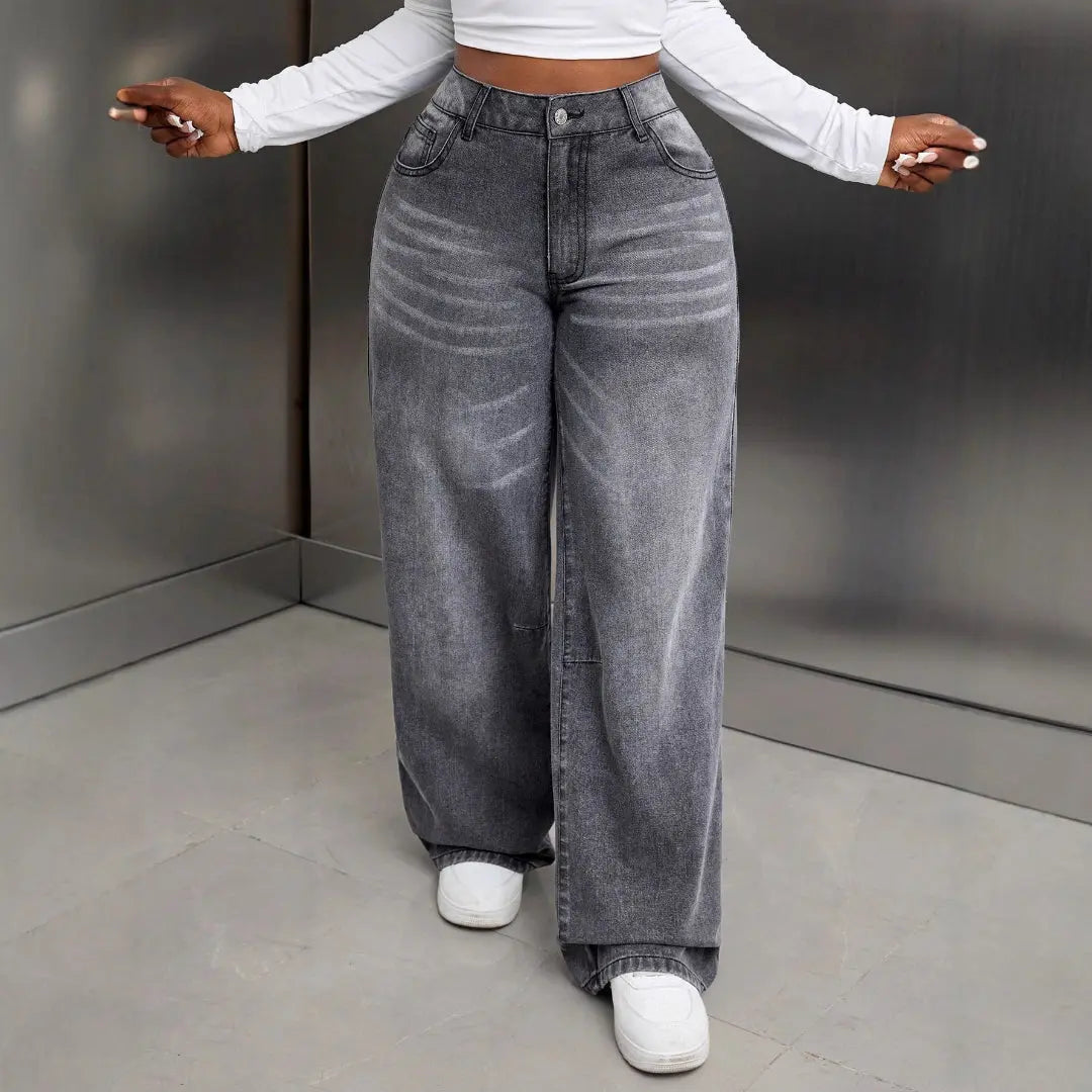 LS | Women Street Style Denim Jean Lion Style
