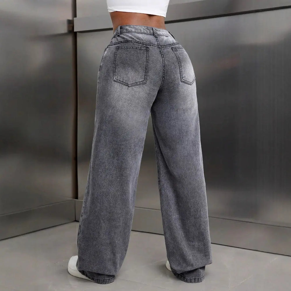 LS | Women Street Style Denim Jean Lion Style