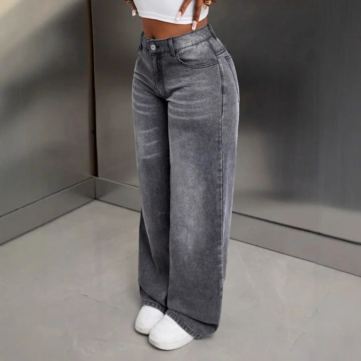 LS | Women Street Style Denim Jean Lion Style