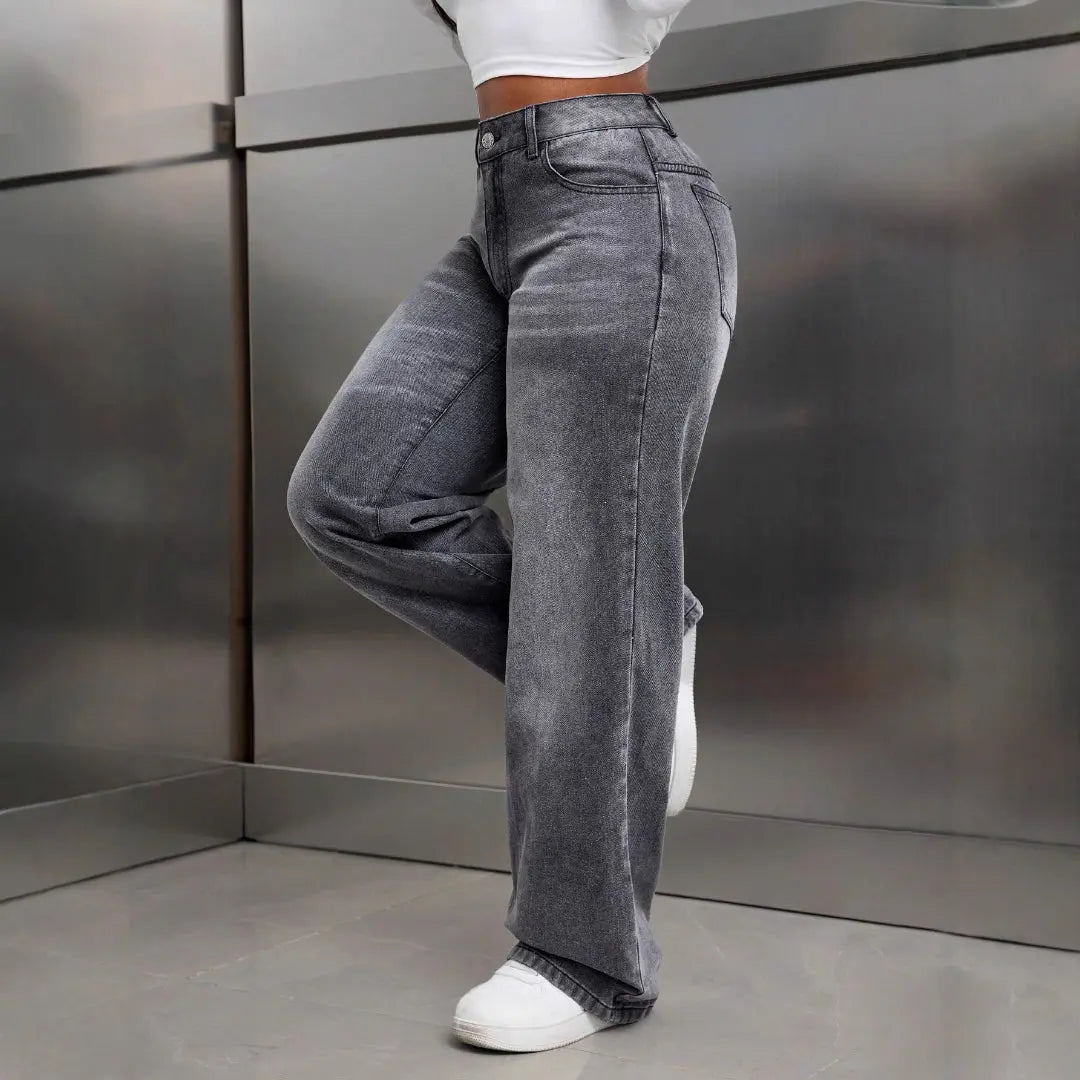 LS | Women Street Style Denim Jean Lion Style