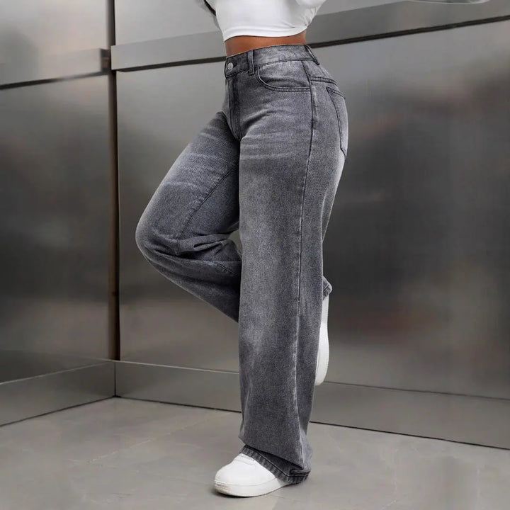 LS | Women Street Style Denim Jean Lion Style