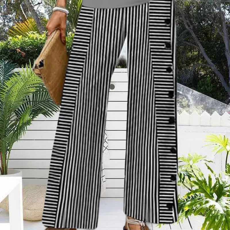 LS | Women Stylish Stripe Pants Lion Style