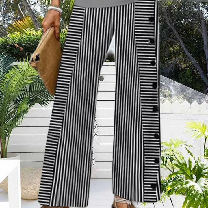 LS | Women Stylish Stripe Pants Lion Style