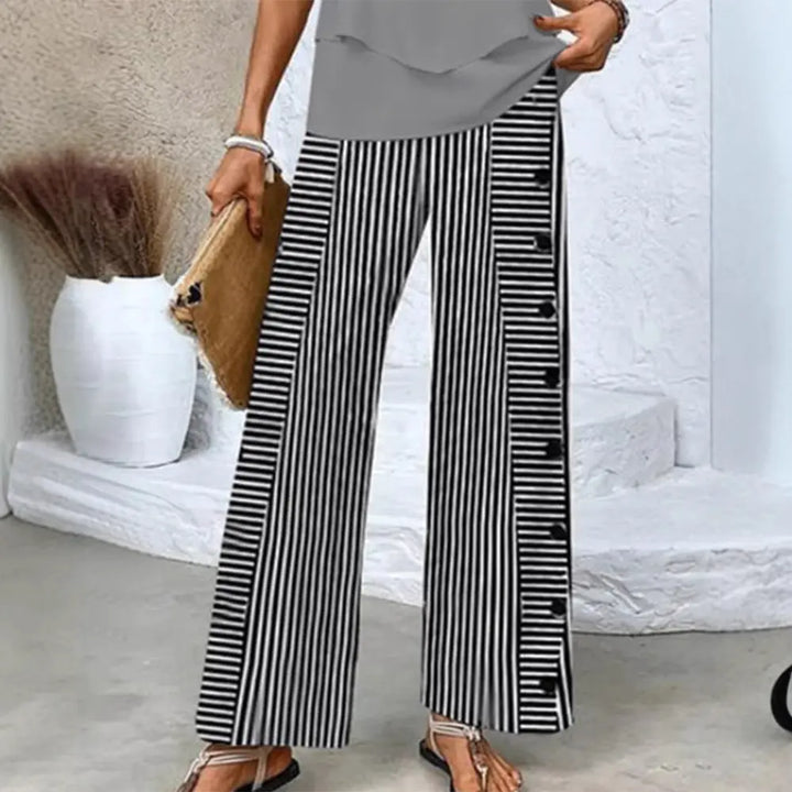 LS | Women Stylish Stripe Pants Lion Style