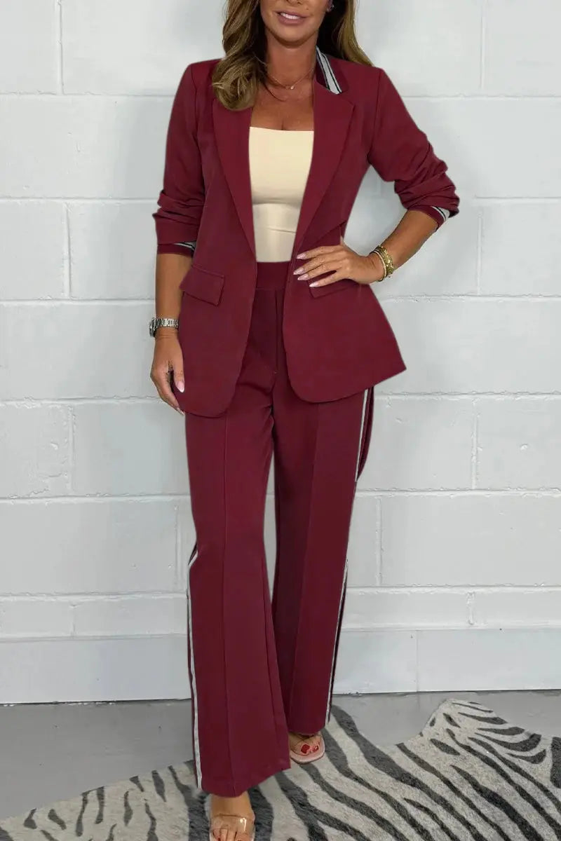 LS | Women Tailored Two Piece Pants Set Lion Style