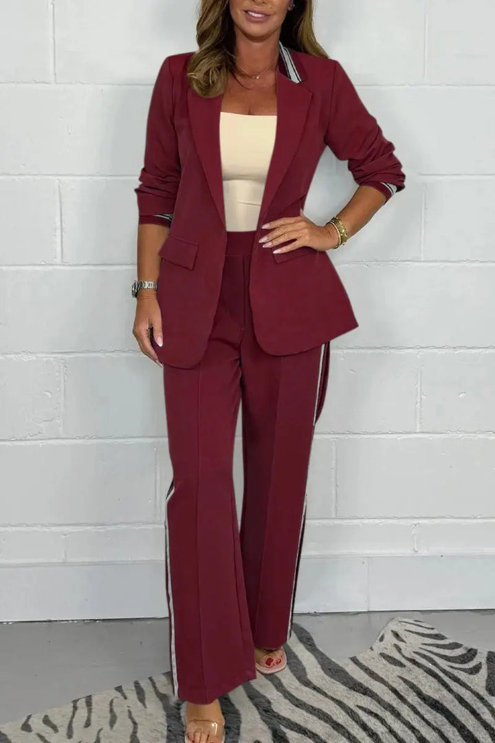 LS | Women Tailored Two Piece Pants Set Lion Style