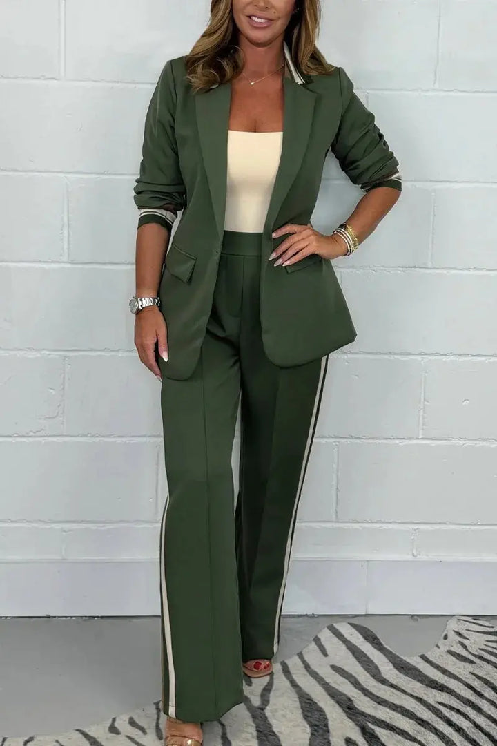 LS | Women Tailored Two Piece Pants Set Lion Style