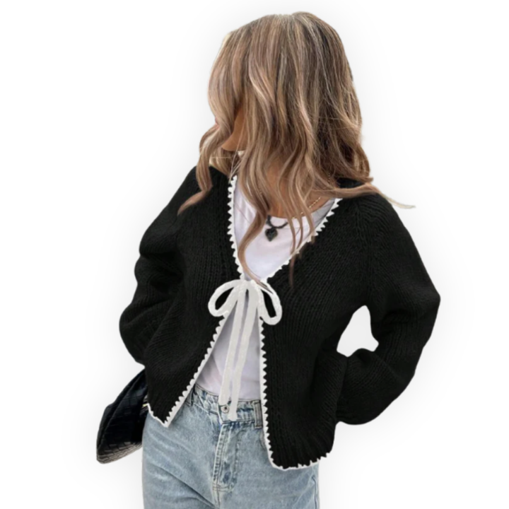 LS | Women Tie-Front Knit Cardigan
