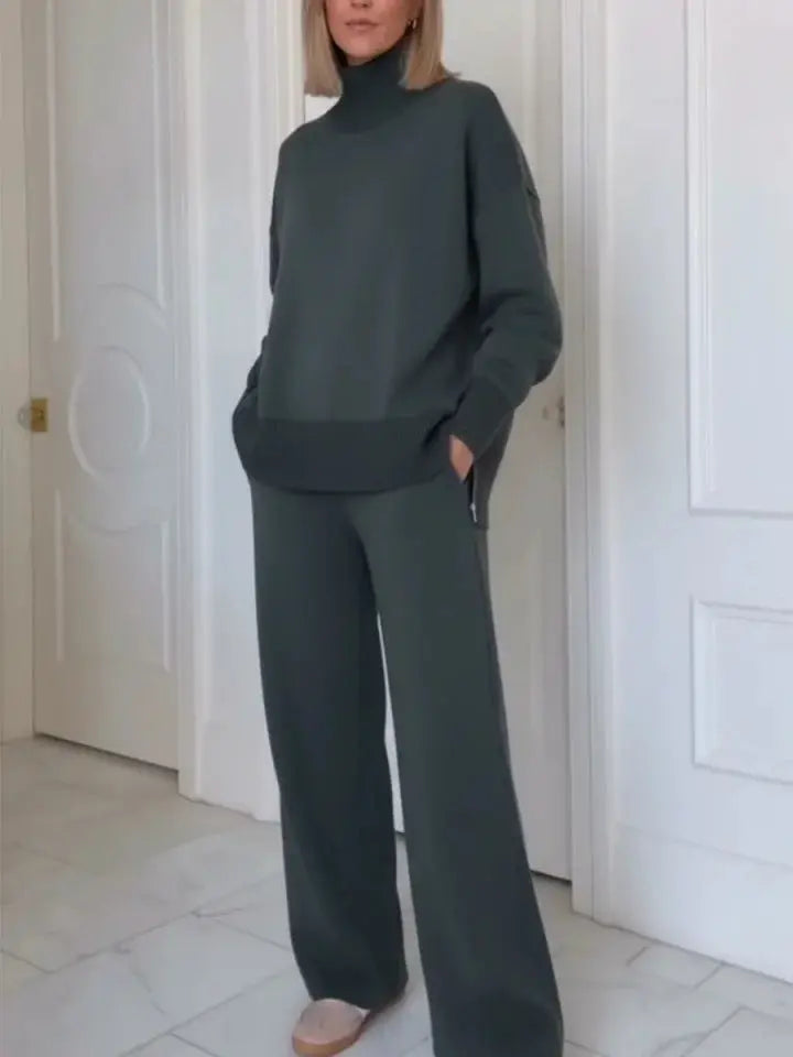 LS | Women Turtleneck Lounge Two Piece Set Lion Style