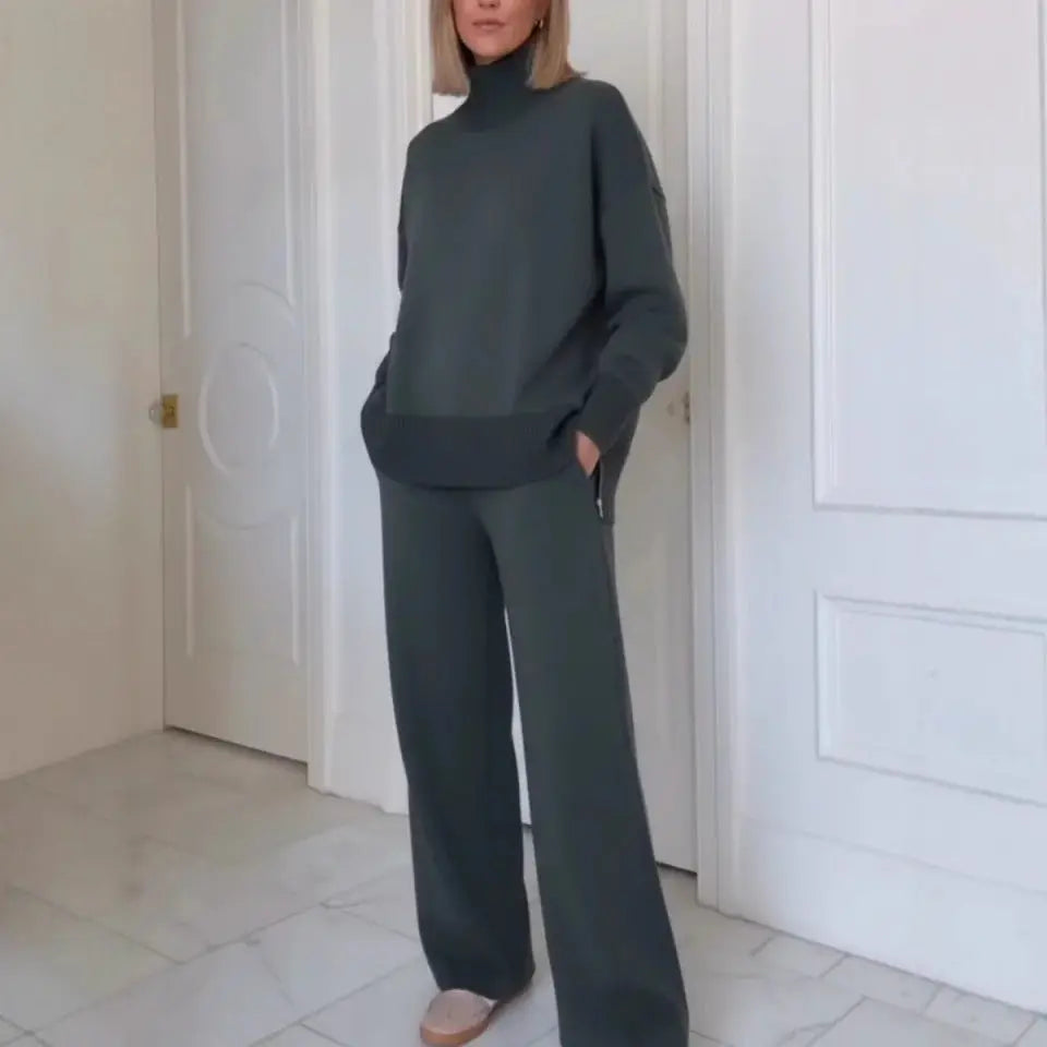LS | Women Turtleneck Lounge Two Piece Set Lion Style