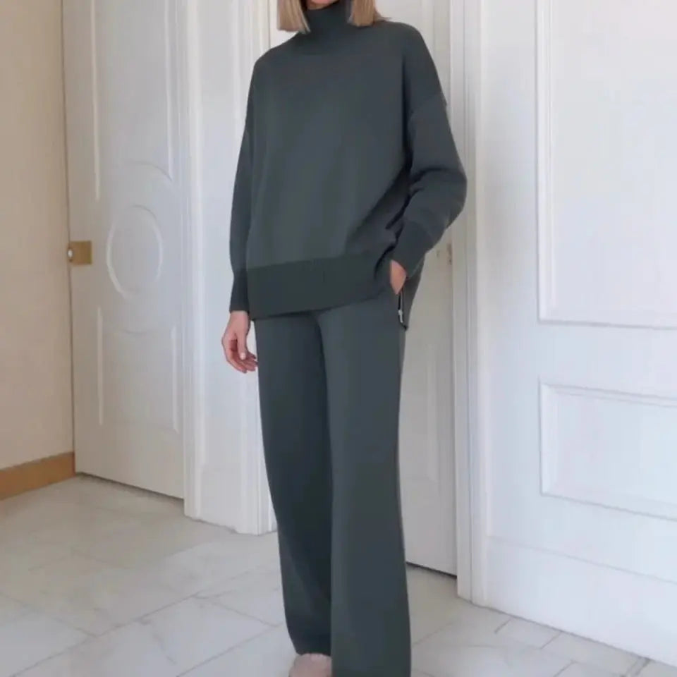 LS | Women Turtleneck Lounge Two Piece Set Lion Style