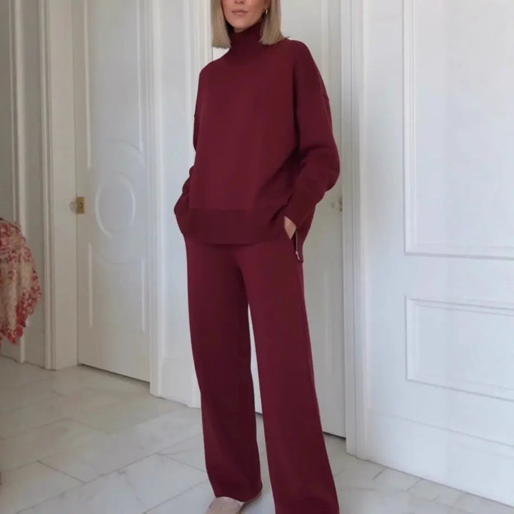 LS | Women Turtleneck Lounge Two Piece Set Lion Style