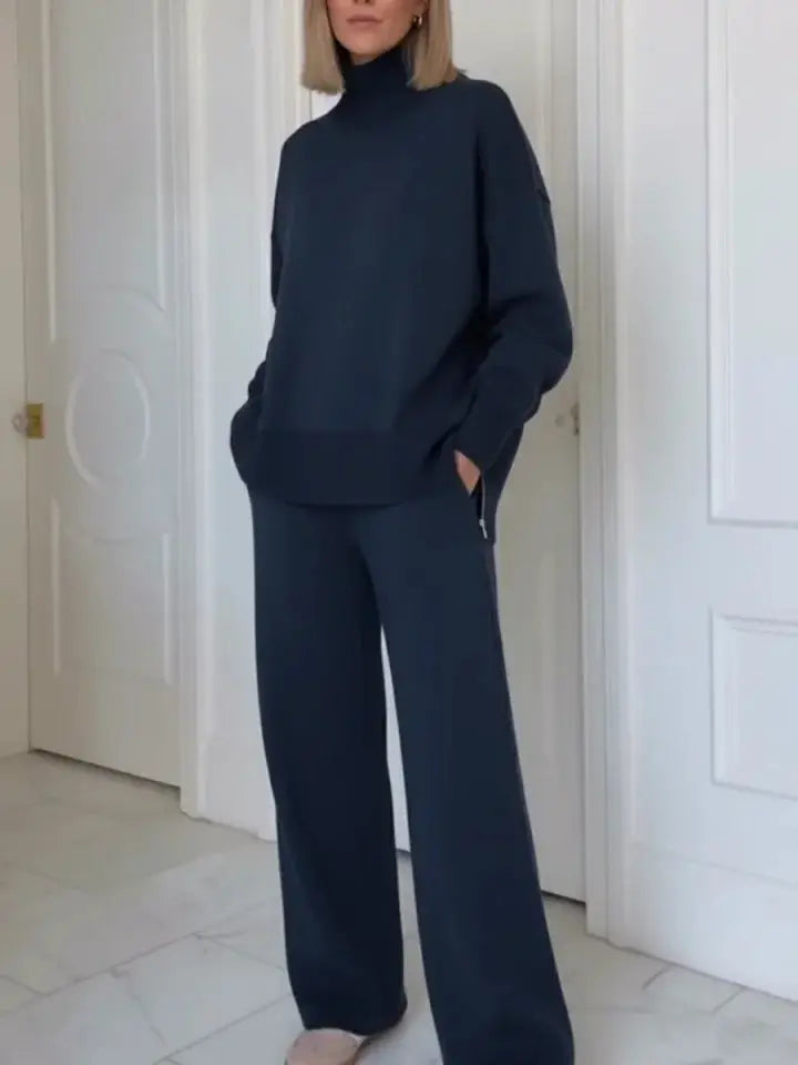 LS | Women Turtleneck Lounge Two Piece Set Lion Style