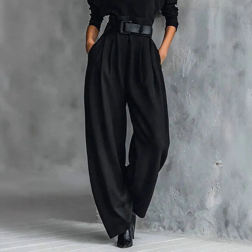 LS | Women Turtleneck Wide Leg Jumpsuit Lion Style