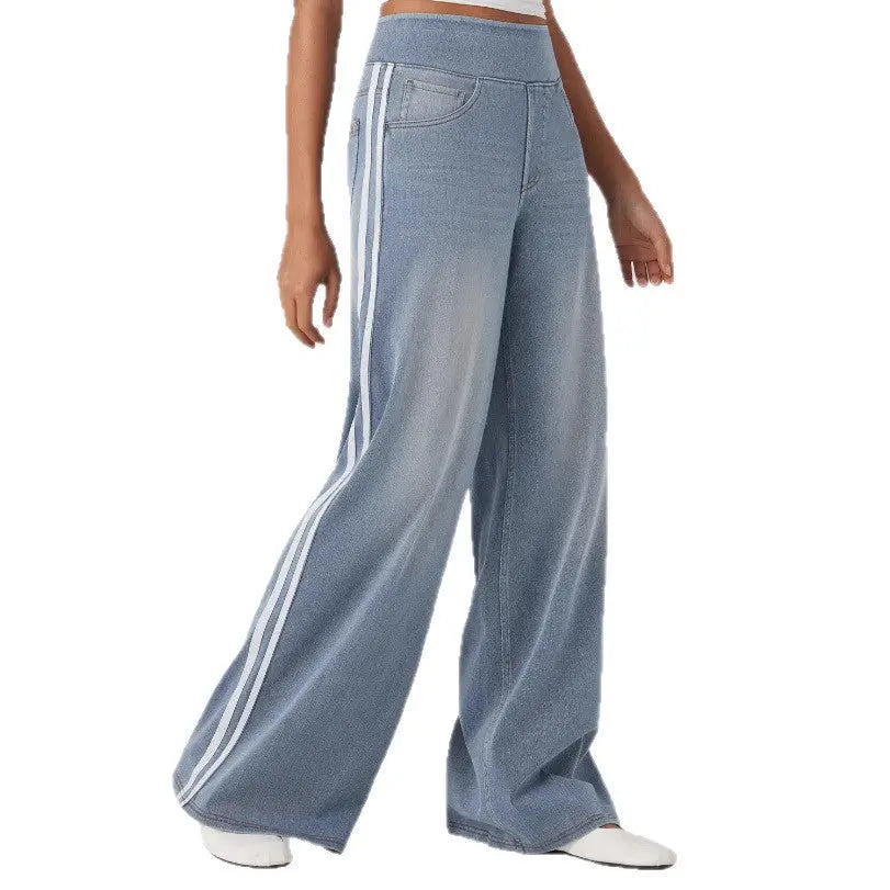 LS | Women Urban Stripe Jeans Lion Style