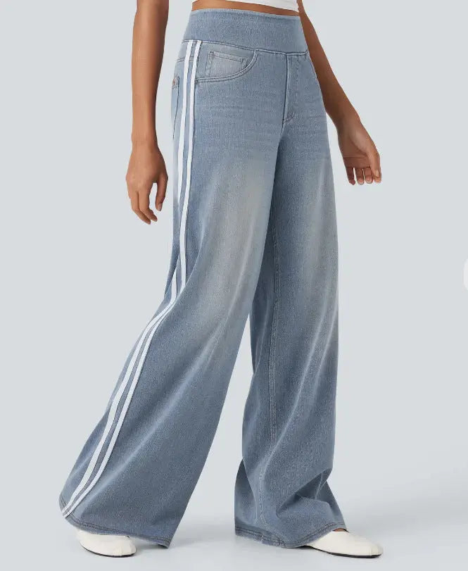 LS | Women Urban Stripe Jeans Lion Style