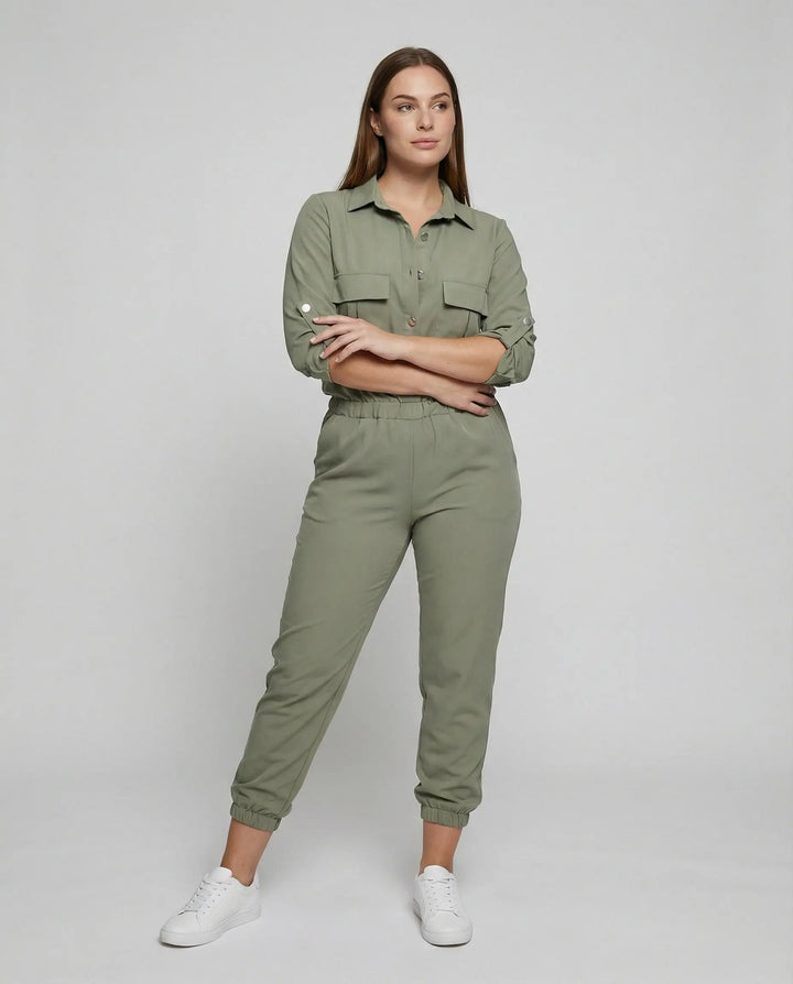 LS | Women Utility Style Jumpsuit Lion Style