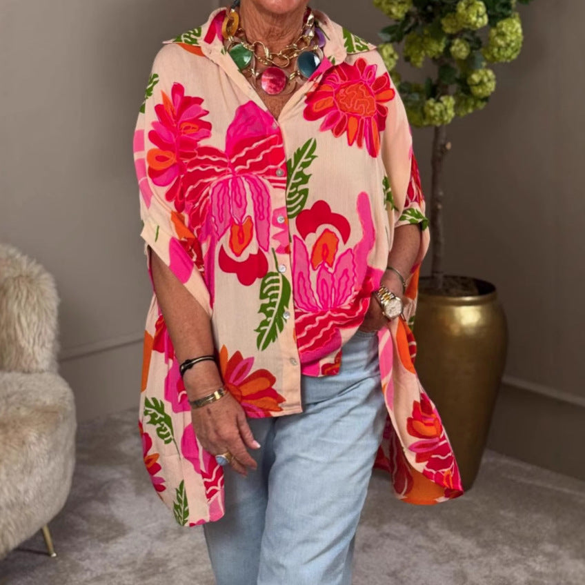 LS | Women Vibrant Floral Button Shirt