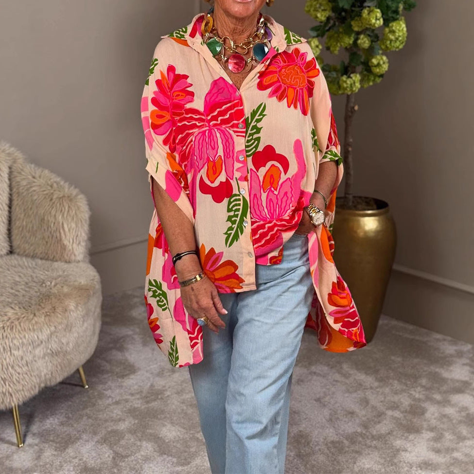LS | Women Vibrant Floral Button Shirt