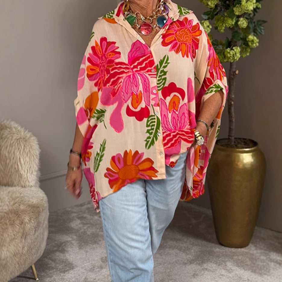 LS | Women Vibrant Floral Button Shirt