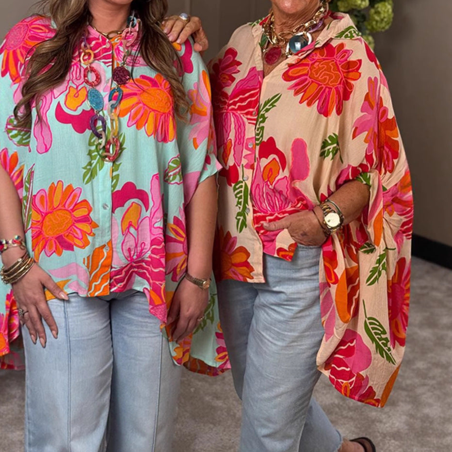 LS | Women Vibrant Floral Button Shirt