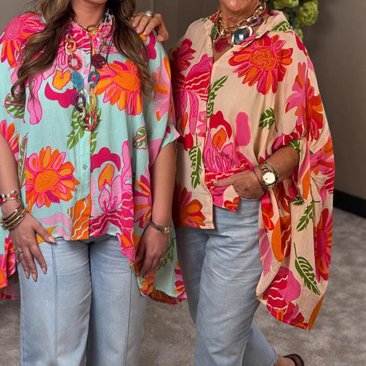 LS | Women Vibrant Floral Button Shirt
