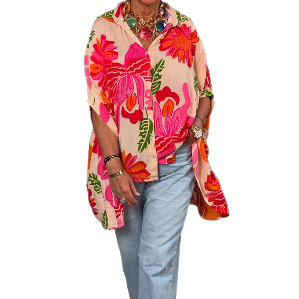 LS | Women Vibrant Floral Button Shirt