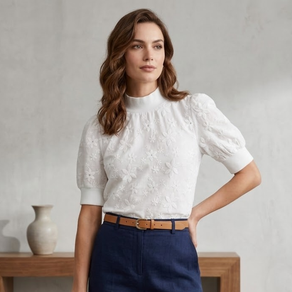 LS | Women Vintage Floral Blouse Lion Style