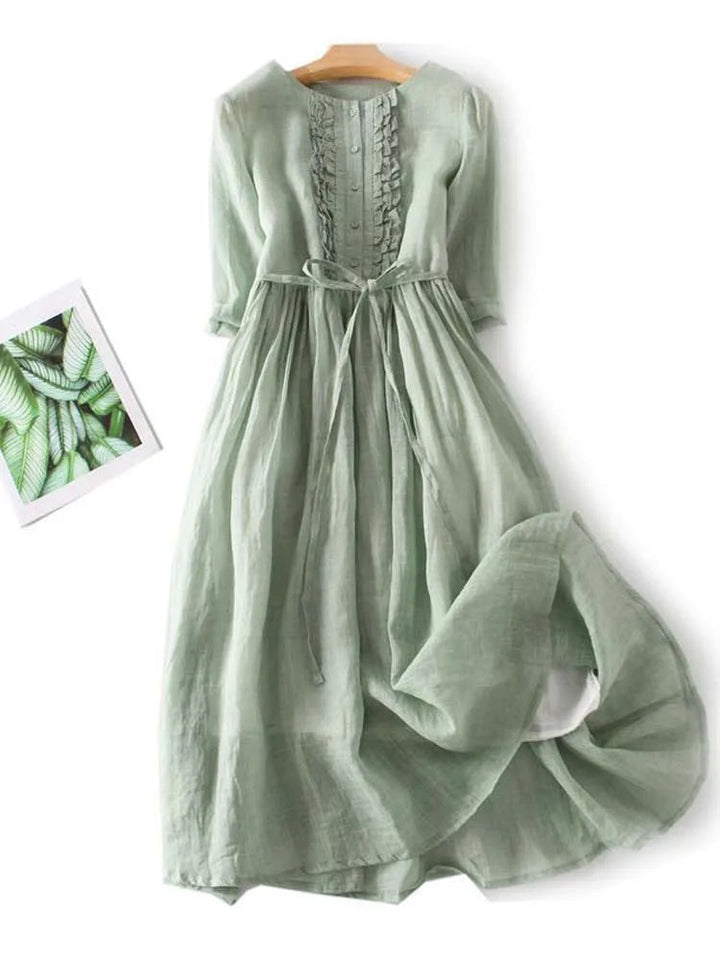 LS | Women Vintage Style Midi Dress Lion Style