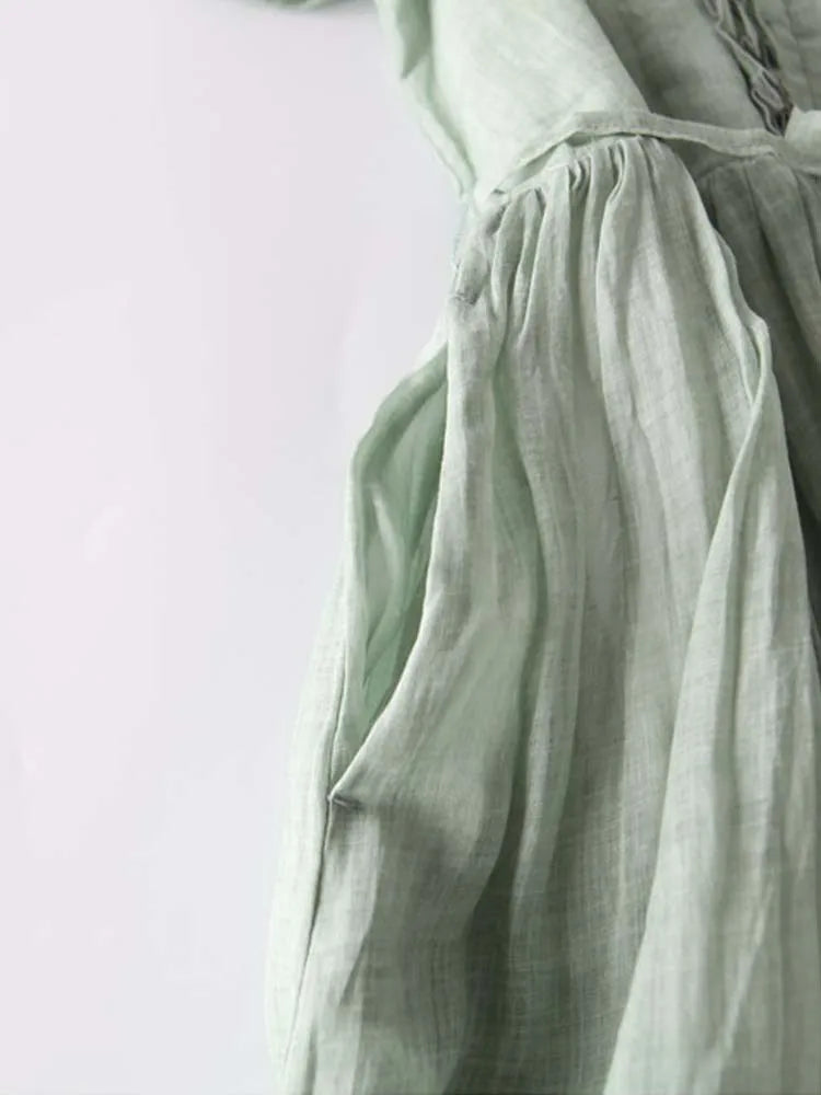 LS | Women Vintage Style Midi Dress Lion Style