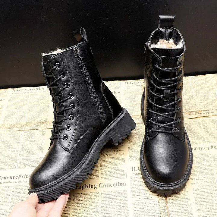 LS | Women Warm Plush Winter Ankle Boots Lion Style