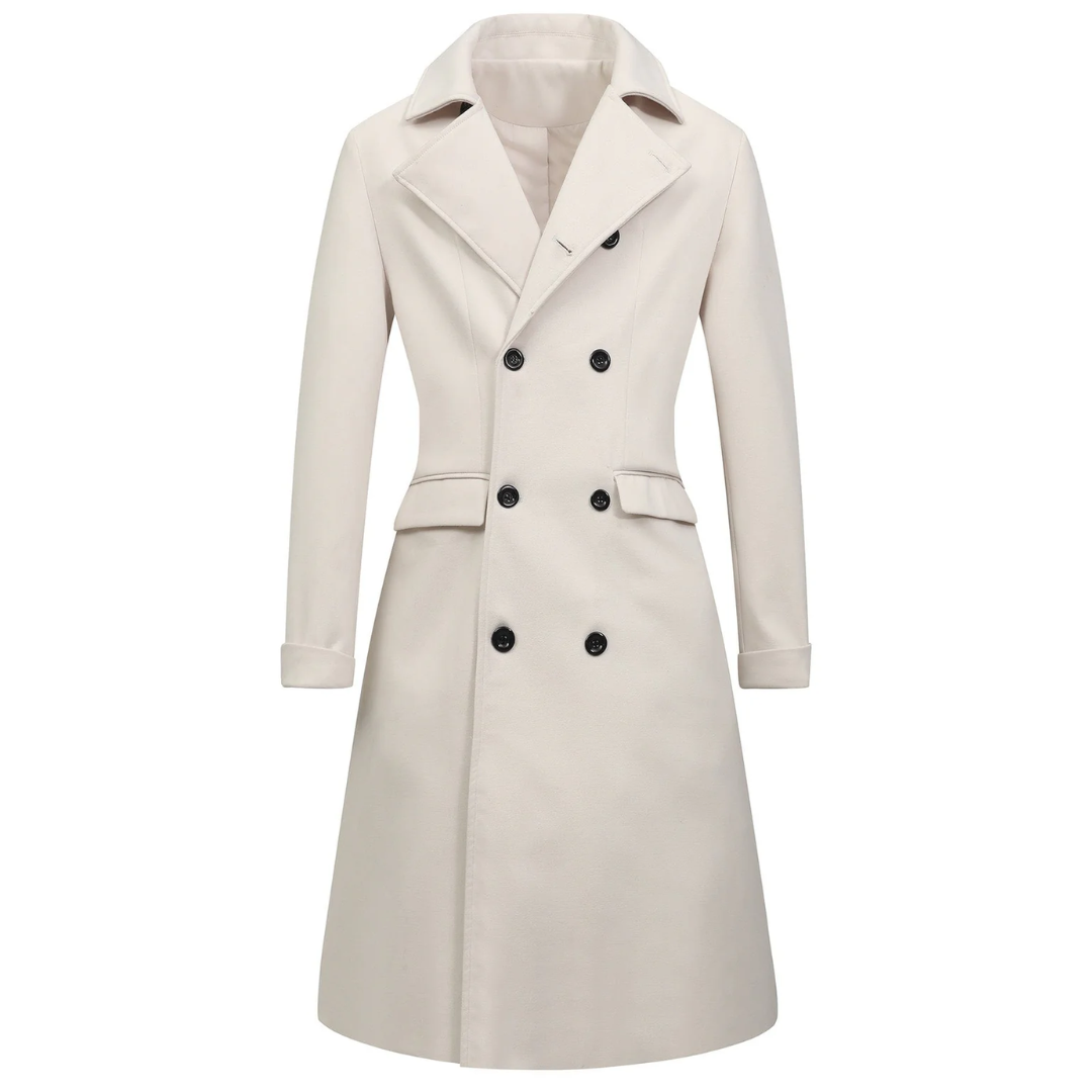 LS | Women Wool Blend Double Breasted Trench Coat
