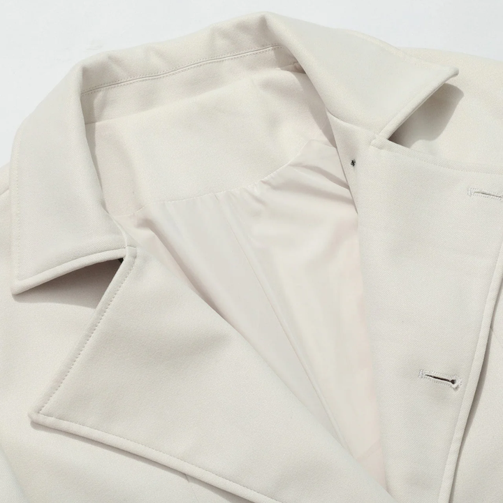 LS | Women Wool Blend Double Breasted Trench Coat