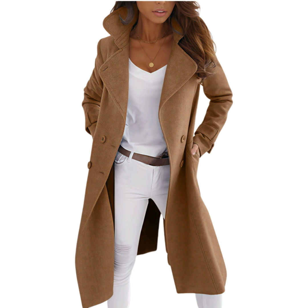 LS | Women's Classic Button Long Coat
