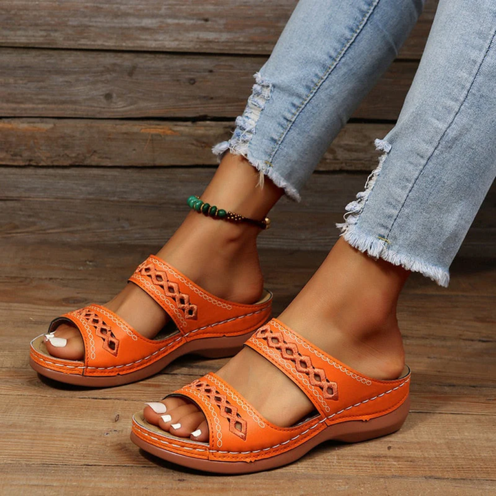 LS | Women Orthopedic Comfort Slides Lion Style
