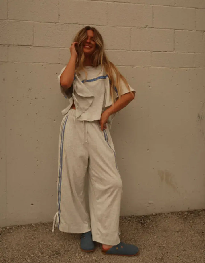 LS | Women Breezy Stripe Lounge Set Lion Style