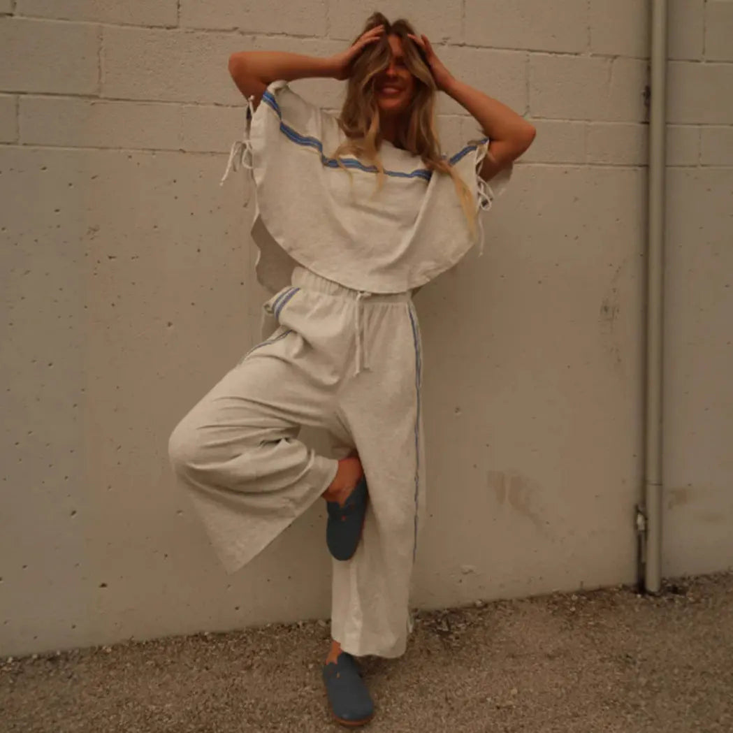 LS | Women Breezy Stripe Lounge Set Lion Style