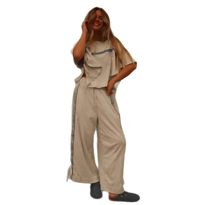 LS | Women Breezy Stripe Lounge Set Lion Style