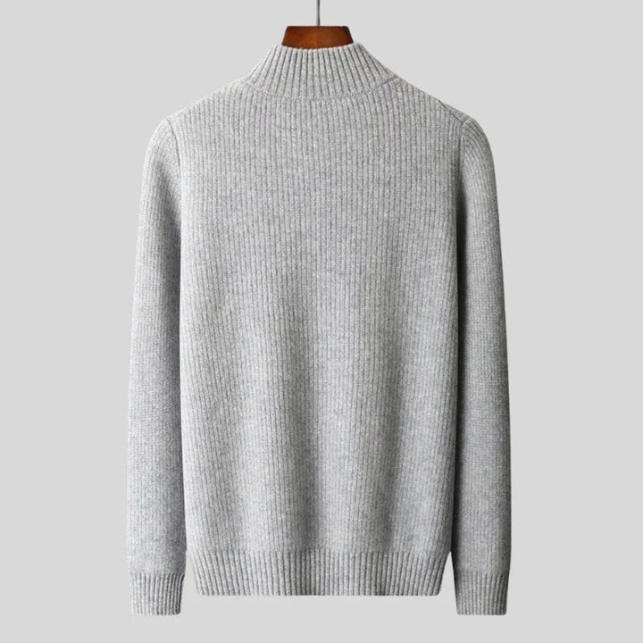 Lance Ribbed Wool Zip Sweater