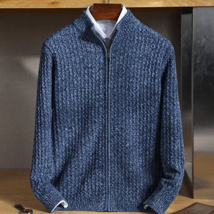 Landon Merino Wool Zip Cardigan