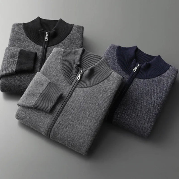 Larkin Cashmere Wool Full-Zip Sweater