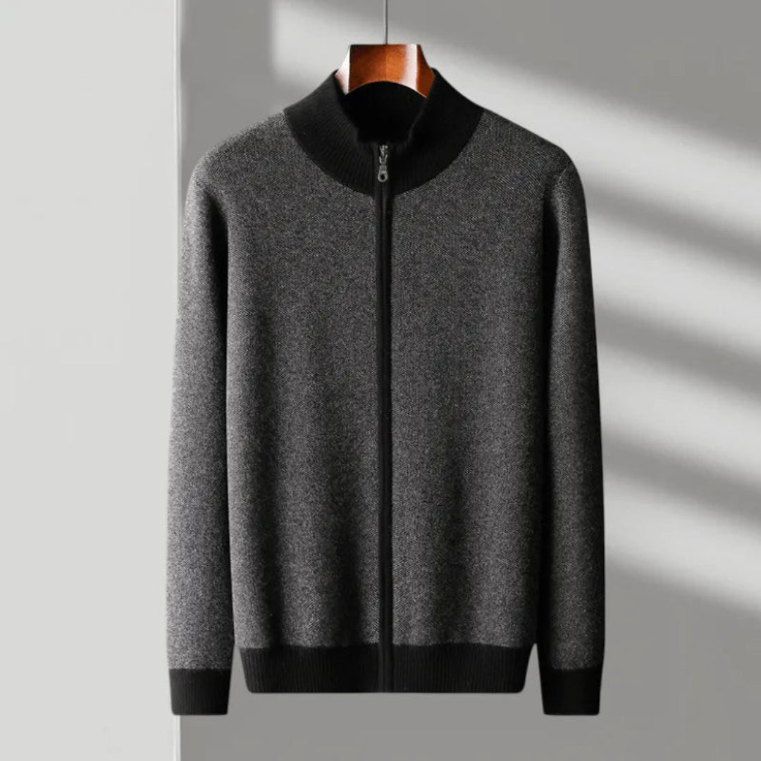 Larkin Cashmere Wool Full-Zip Sweater