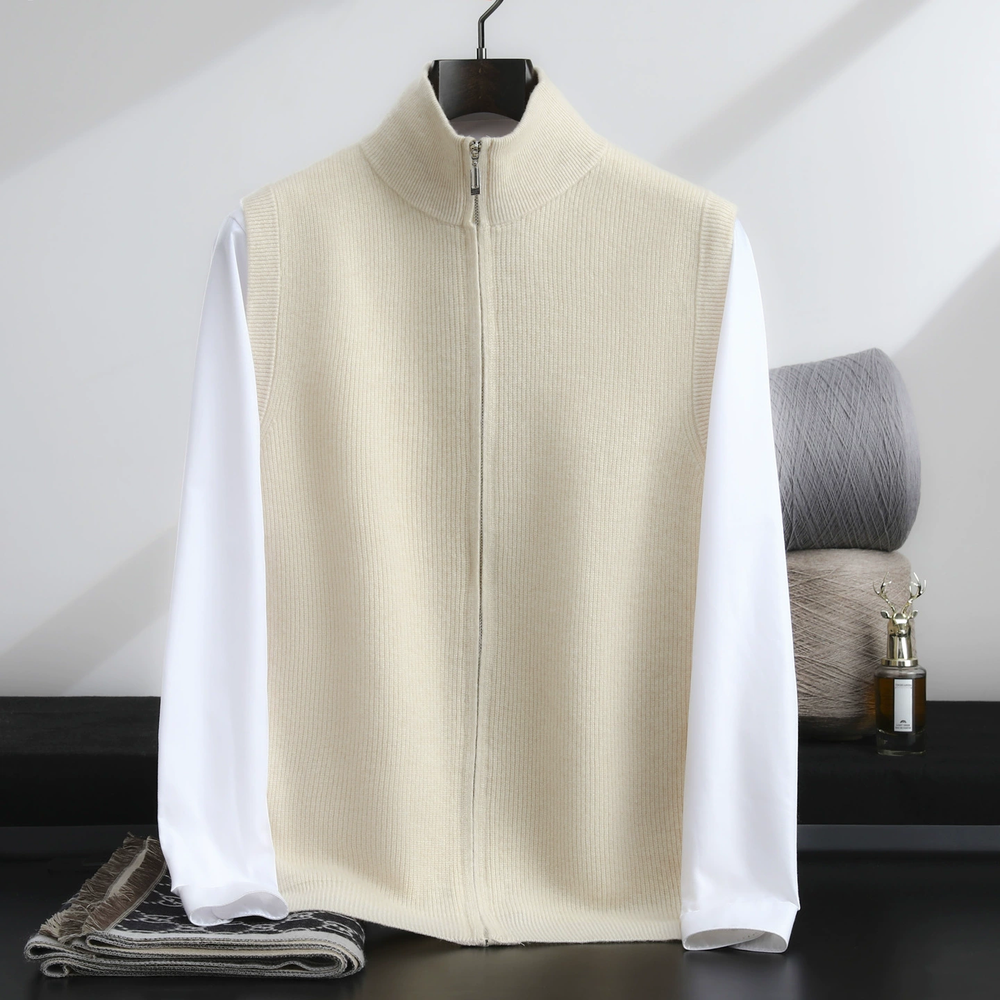 Lion Style | Clark Wool Full-Zip Knit Vest Lion Style