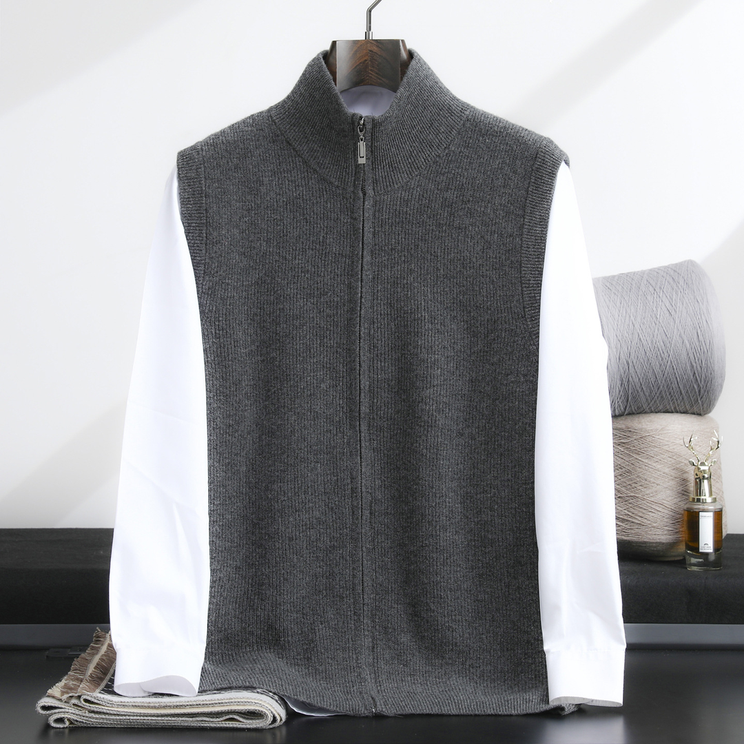 Lion Style | Clark Wool Full-Zip Knit Vest Lion Style