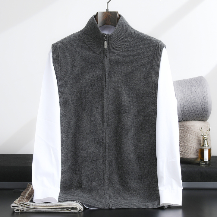 Lion Style | Clark Wool Full-Zip Knit Vest Lion Style
