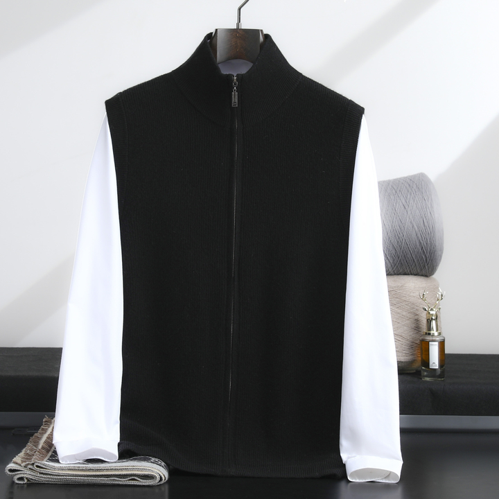 Lion Style | Clark Wool Full-Zip Knit Vest Lion Style